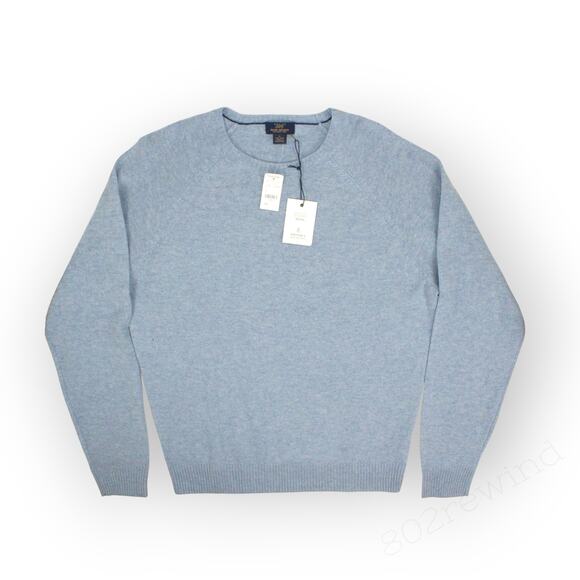 NewWithFlaws Large BrooksBrothers 346 Washable Wool Sweater LightBlue - Picture 1 of 11